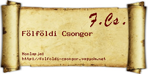 Fölföldi Csongor névjegykártya