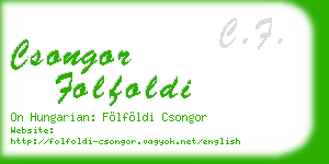 csongor folfoldi business card