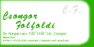 csongor folfoldi business card